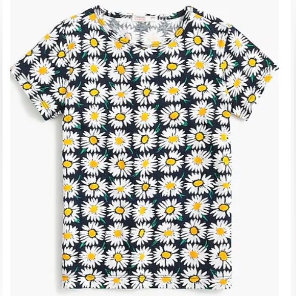 NWT JCrew Factory Girls Daisy Printed Graphic Tee sz 3 - Picture 1 of 1